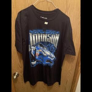 Jimmy Johnson Shirt Mens 2XL Black NASCAR Racing Double Sided NEW